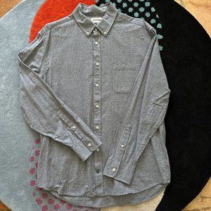 Taylor Stitch Long Sleeve Button Down Shirt, Heather Grey, size 44